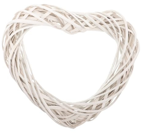 ROMISBABA Herzförmiger Rattan Kranz Für Dekoration Handgefertigter Rahmen Für Türkranz Und Kreative Bastelprojekte Für Hochzeit Weihnachten Und Saisonale Feiern