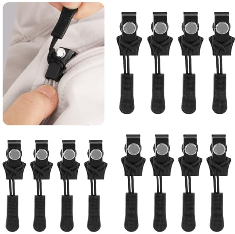 48uds Kit Reparación Cremalleras, Kit de Reparación de Cremalleras de Repuesto Deslizador de Cremallera Tirador de Cremallera Kit de Reparación de Cremalleras para Chaquetas Mochilas