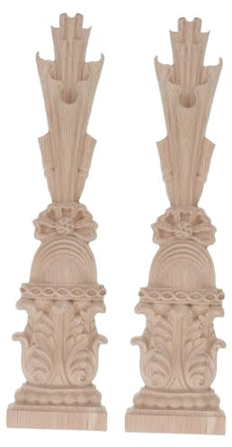 SHOWERORO 2pezzi Applique Decorative Non Verniciato Per Finestre e Porte Intagli Per e Colonne Facile Installazione Per Decorazioni Diy