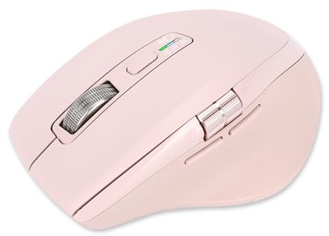 INFINMIND Souris Bluetooth sans Fil avec défilement Smart Flying Scroll, molette Ergonomique pour Pouce, Souris silencieuse Multi-appareils (3 appareils) pour Mac OS/Chrome/Android (Rose)