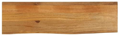 Tavolo da lavoro da cucina in legno massello di mango 120 x 30 x 3,8 cm, design a T O P con bordo vivo, per superfici in legno di alta qualità, tavolo da pranzo, scrivania, bancone e postazione di