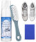 Nettoyant Chaussures 200ml, Kit de Nettoyage Chaussure Blanche avec Brosse et Serviette, Mousse Nettoyante pour Éliminer Saleté et Taches, Nettoyeur pour Baskets, Toile, Cuir, Daim, Tricot et Bottes