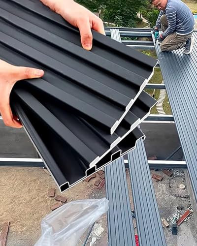Elitix Trapezblech 3 Pcs wasserdichte Pavillonplatten zum Austausch, Hühnerstall-Dachplatten und Wellplatten, Ersatzplatten für Markisenabdeckungen(Gray,L 1000mm(39.3))