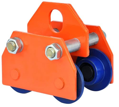 XUHONGYA Handfahrwerk Pustalk-Laufkatze 1-3 Tonnen | Tragkraft 1000-3000kg | Verstellbare Flanschbreite 68-140mm | for Garagen, Lagerhallen & Baustellen(1ton/2200lbs)