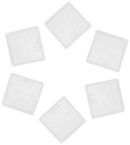 Abaodam 6 Pièces Set de Soucoupes Carrées Plastique pour Pots de Fleurs Plateaux de Drainage Innovants pour Plantes Pot Bonsai Noir Intérieur Extérieur Prévient Débordements Eau