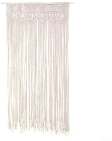 YJDOORPLAY Tenda in macramè per porta, arazzo per matrimoni, decorazione bohémien, in cotone, da appendere alla parete, divisorio per finestra, arco, sfondo per feste, decorazione per la casa, 95 x