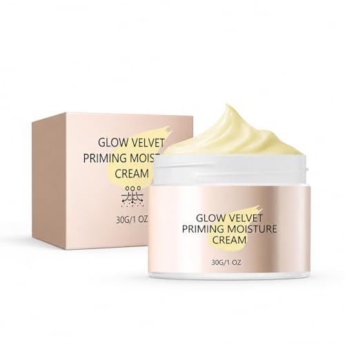 Pore Minimizer Glow Face Primer - Gripping Primer for Mature Skin, Hydrating Matte Makeup Base to Blur Pores, Smooth Fine Lines Look, Invisible Cream, Daily Velvet Finish 30g