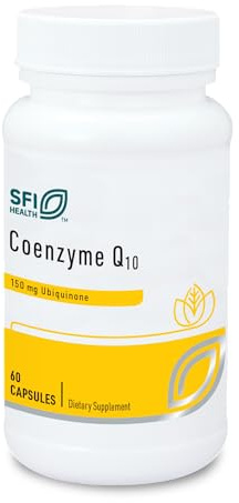 SFI Health Klaire Labs Coenzyme Q10-150 Milligrams CoQ10 as Ubiquinone, Hypoallergenic Formula for Cardiovascular & Cellular Energy Support (60 Capsules)