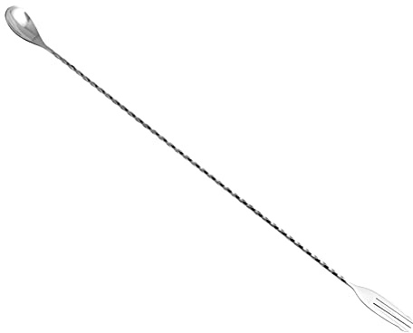 Techmade, The Bars Spoon Bar Tridente, acier inoxydable, 45 cm, fabriqué en Italie, unisexe, adulte, gris