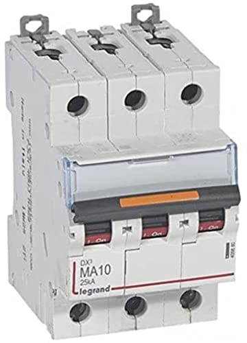 Disjoncteur DX³ MA 25kA - 3P 400V~ - 10A - 3 modules