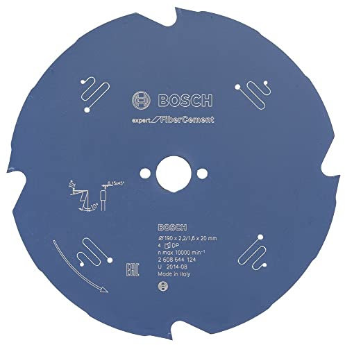 Bosch Professional Kreissägeblatt Expert for Fiber Cement (Faserzement, 190 x 20 x 2,2 mm, 4 Zähne, Zubehör Kreissäge)