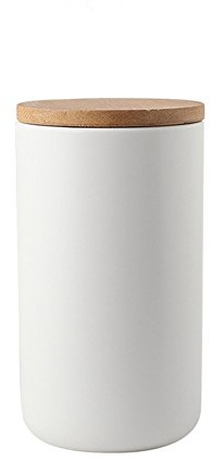 OnePine Vorratsdosen Keramik mit Bambusdeckel Vorratsdose Kaffeedose Teedose - 1000ml/34 oz Keramik Aufbewahrungsdosen für Tee Kaffee Bohne Zucker Gewürz Nüsse Korn