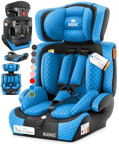 KIDIZ® Seggiolino auto per bambini Seggiolino per bambini | Seggiolino auto Guscio con sedile | 9 kg - 36 kg 1-12 anni | gruppo 1-2 -3 | universale | Classic