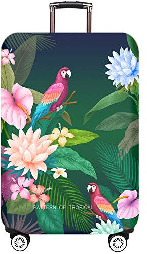 Elastisch Kofferhülle Kofferschutzhülle Waschbar Drucken Gepäck Cover, Chickw1 Kofferschutz-Bezug Anti-Kratzer Staubdicht Kofferabdeckung Reisekoffer Hülle Luggage Cover (D,XL)