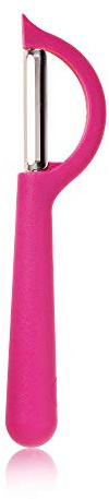 Kochblume Original Sparschäler | Universalschäler, Edelstahl, spülmaschienengeeignet, in der bunten Box (pink, P-Glatt)