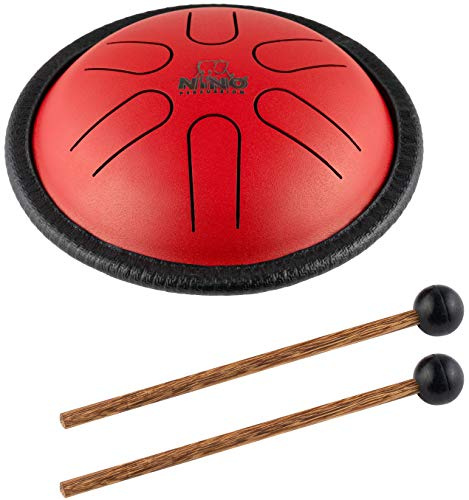 Nino Percussion Mini Melodi stål tungtrumma med klubbor – för alla åldrar – skapa enkelt låtar, för klassrumsmusik, 2-års garanti (NINO980R)
