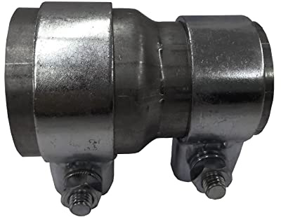 Rohr Reduzierstück Auspuff Adapter inkl. 2 Befestigung Schellen Breitbandschelle Reduzierverbinder Reduzierung Verbindungsstück Rohrreduzierung Rohrverbinder(Ø 42 mm auf Ø 55 mm)