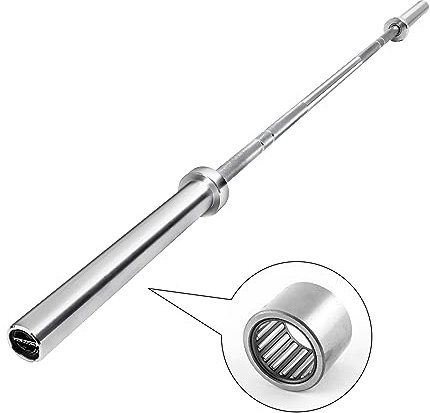 wuuhoo® Langhantel Dirk, 220cm Hantelstange 50mm olympisches Maß bis 250 KG, Langhantelstange mit 20 KG Eigengewicht, Silber verchromte Hantel mit gerändeltem Griff - Fitnessgerät für Zuhause
