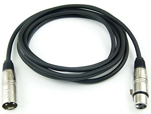 Adam Hall Cables 1 Stück K3MMF0300 Mikrofonkabel XLR female auf XLR male DMX Audio Kabel 3 pol polig (3,0 m, Schwarz, 1)