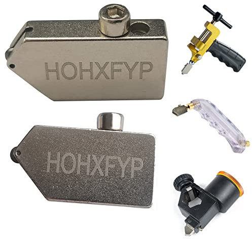 HOHXFYP Cabezales de repuesto para cortador de vidrio T, hoja de corte de carburo de tungsteno con rueda de carburo, cuchillas de repuesto para herramienta de corte de vidrio, cabezales de corte de