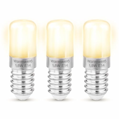 Perfect LED Kühlschrankbirnen - warmweiß - 3er Set - E14 LED Lampe - Kühlschranklampe - 2700 K - 1,5 Watt