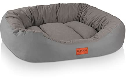 BedDog Hundebett Mittelgroße Hunde - Hundekissen XL - Hundekorb - Hundekörbchen - Hundesofa - Hundebetten für Mittelgroße Hunde - Dog Bed - Hunde Bett - Körbchen Hund Alicante-Gewebe