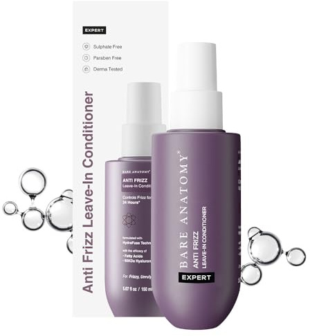 Bare Anatomy Après-shampoing sans rinçage anti-frisottis | Cheveux revitalisés en profondeur contrôlés pendant 24 heures | Pour cheveux secs et crépus | Pour homme et femme | Obtenez des cheveux plus