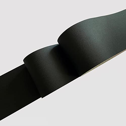 VisitRyl Tapetenbordüre selbstklebend Schwarz 20cm x 500cm zum Aufkleben für Wohnzimmer Küche Badezimmer Abnehmbare Wasserdicht Bodenleiste PVC Dekorative Bordüre