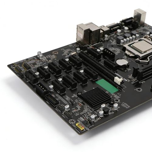 Sxhlseller Carte Mère B250B Mining, Carte Mère LGA 1151 avec 12 Emplacements PCIe, Sortie VGA DVI 2,8 GHz CPU Carte Mère DDR4 Haute Vitesse pour Ordinateur de Bureau Mineur