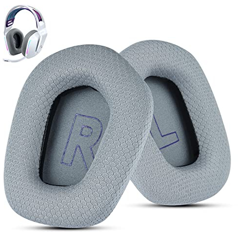 Wzsipod Tessuto sostituzione padiglioni auricolari per Logitech G733 Gaming Headset, anche Fit Logitech G335 cuffie senza fili, accessori EarPads con rete morbida e schiuma (grigio)
