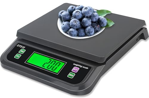 LICHUXIN bascula de Cocina 30kg/66lb bascula Profesional panaderia para Peso Fruta bascula panaderia con Función Tara y PCS 6 Unidades g/oz/LB/kg/TL/CT bascula Cocina Grande