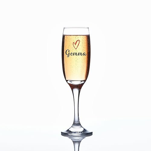 ukgiftstoreonline Personalised Any Name Champagne Prosecco Glass Gift for Her