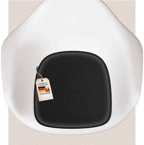 Feltd. Filz-Sitzkissen kompatibel mit Armchair DAW/DAX/DAR/RAR | Farbe Black; Größe 40 × 39 cm; mit Antirutschbeschichtung