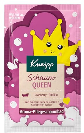 Kneipp Aroma-Pflegeschaumbad Schaumqueen, Badezusatz mit natürlich verwöhnendem Cranberryöl und Rooibosextrakt, sanfte Hautpflege, fruchtig, warmer Duft, 50ml