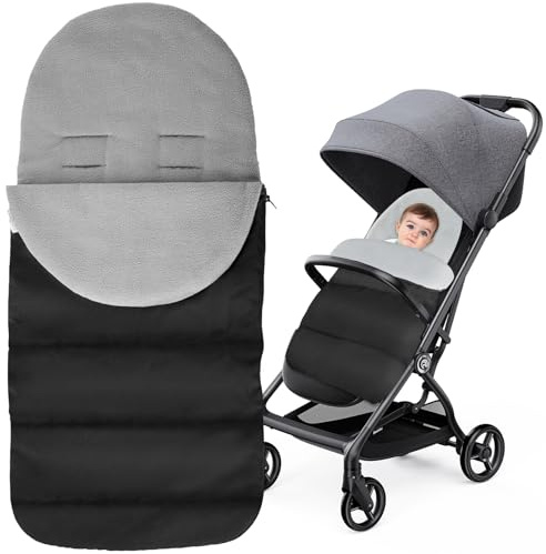 Saco de dormir universal para cochecito de bebé, resistente al viento, saco de dormir universal para cochecitos, cochecitos (gris)