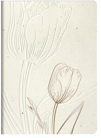 Clairefontaine 813066C - Notizheft Tulip paper, mit Fadenbindung DIN A5 14,8x1 cm, 32 Blatt, dots/punktkariert, 1 Stück