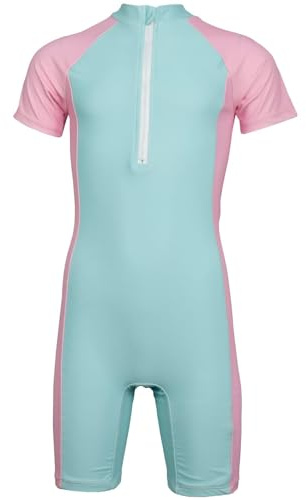 A2Z 4 Kids Girls One Piece Wetsuit Swimsuit Surfing Diving Comfortable - SW Wetsuit 868 Aqua 6-7