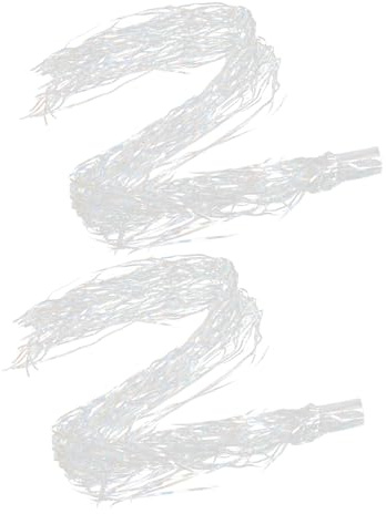 BESTonZON 2piezas Cortinas De Franjas para Fiesta De Cumpleaños Decoración De Telón De Fondo Efecto Llamativo para Bodas Navidad y Fotos Cortina De Puerta Ligera