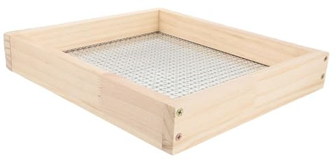 INOOMP Gartensieb Aus Metall Und Holz Für Erde Kies Laub Steine Bodensieb Sieb Für Gartenarbeit Mit Maschenstruktur Für Blumenbeet