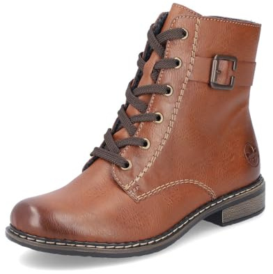 Rieker Stivali stringati da donna 71202, stivaletti da donna, marrone 24., 36 EU