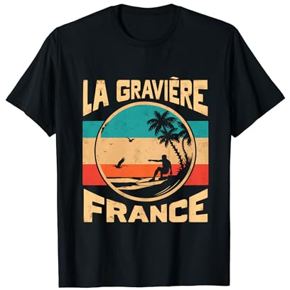 Ville de La Gravière France Passionné de Surf Vagues T-Shirt