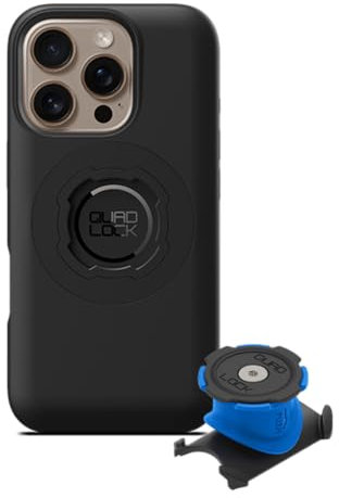 QUAD LOCK Vorbau/Lenker Handyhalterung Fahrrad Kit mit iPhone 16 Pro MAG Hülle