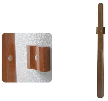 Skohorn Lång Trä Långt handtag Magnetisk Skohorn Lång Sko Sked Horn for skor Bär Sko Enklare stöd Skohorn(Light brown,70 cm)