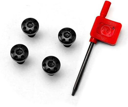 Malockos 4Pcs 416 Stainless Steel Screws With T8 Torx Keys For 1911 Grips Model Heavy Duty Grips Screws Repair Parts Tools - (Color: Black)