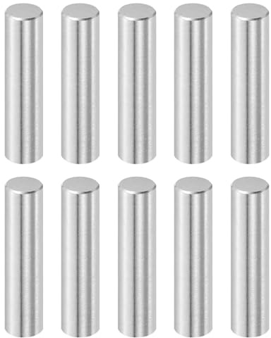 QUARKZMAN 10Pz 10x40mm Perni Cilindrici Acciaio Inossidabile 316L Argento | Elementi di Fissaggio per Aste e Perni Fermi per Ripiani in Metallo
