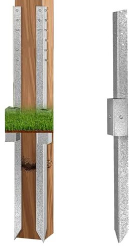 Fence Post Repair Stakes, Heavy Duty Ground Spike, Thickened Repairing Accessories, Sturdy Garden Supplies for Mailbox Reinforcement