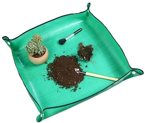 MOHUIED 1 Stück Garten-Bodenmatte, wasserdichte, verdickte Boden-Wechselmatte, Blumen Pflanzen, Sukkulenten-Werkzeuge, Erde umdrehen, Töpfe wechseln für Umtopf, Sukkulenten, Sämling(19.69x19.69inch)