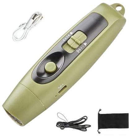Sifflet électronique - Sifflet à main | Gadget de sifflet multifonction, réglable 3 sifflets bruyants différents, USB rechargeable de sécurité sport en plein air avec lanyard & Light pour le maes