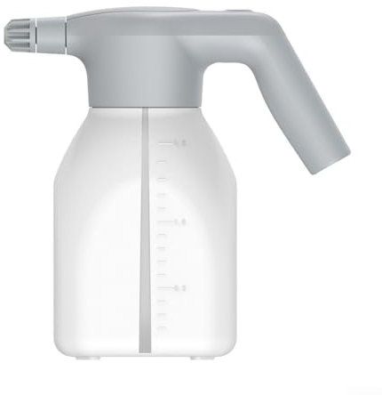 Botella de spray eléctrica de 1,5 L, regadera automática con boquilla ajustable, para jardinería, fertilización, limpieza (1,5 L, blanco)