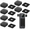 YAYNO 6 Pares Gorro micro anti pop Espuma de micro antiviento anti ruido profesional filtro de espuma compatible con cámara de acción Insta360 X4, Insta360 X3 para deporte, viaje
